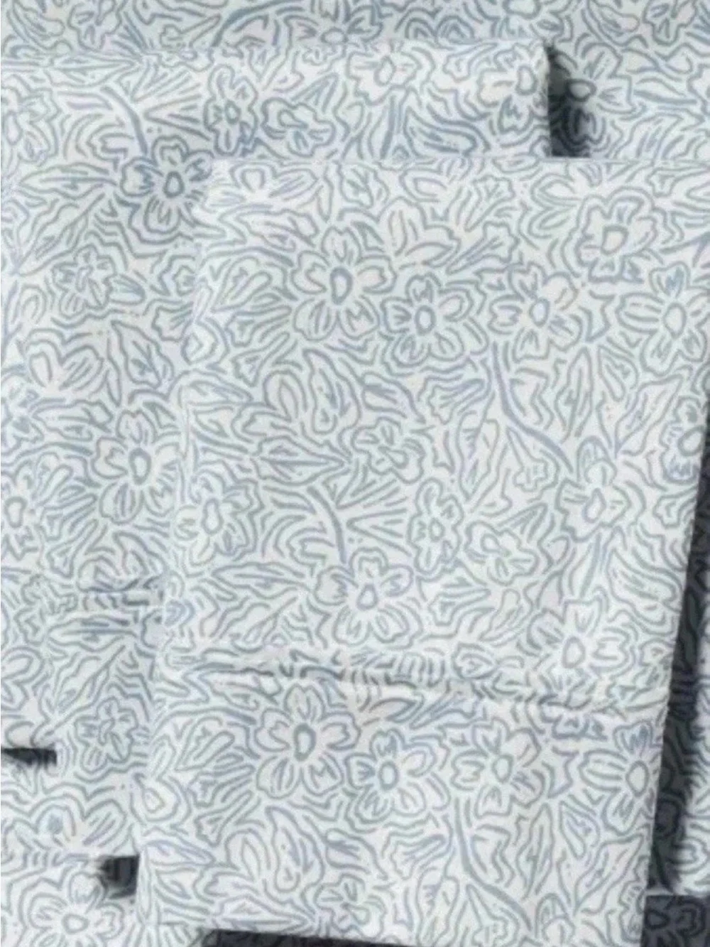 Twin/Twin XL 400 Thread Count Performance 3pc Sheet Set Blue Floral